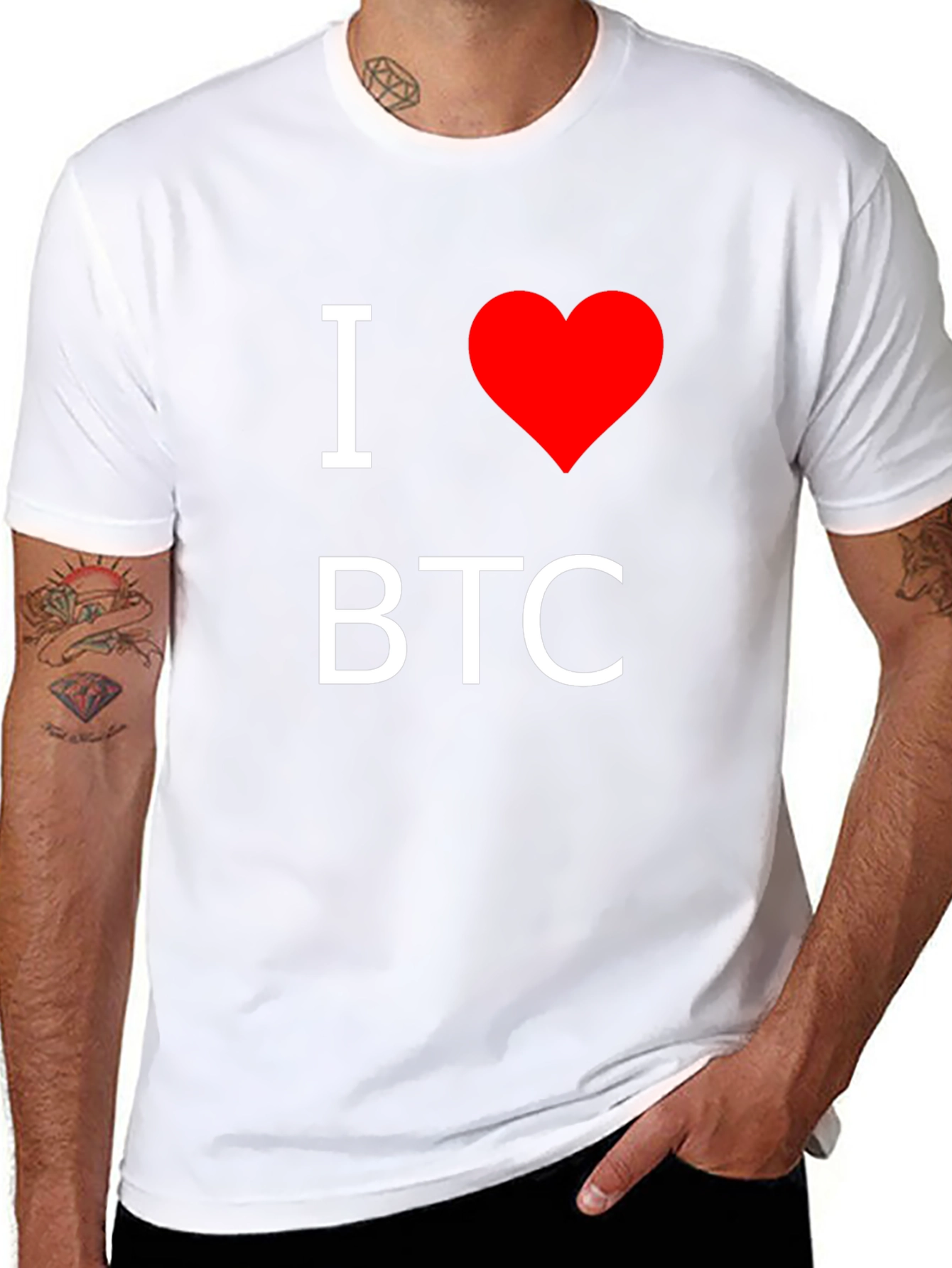 I Love BTC T-Shirt - Black Crypto Tee
