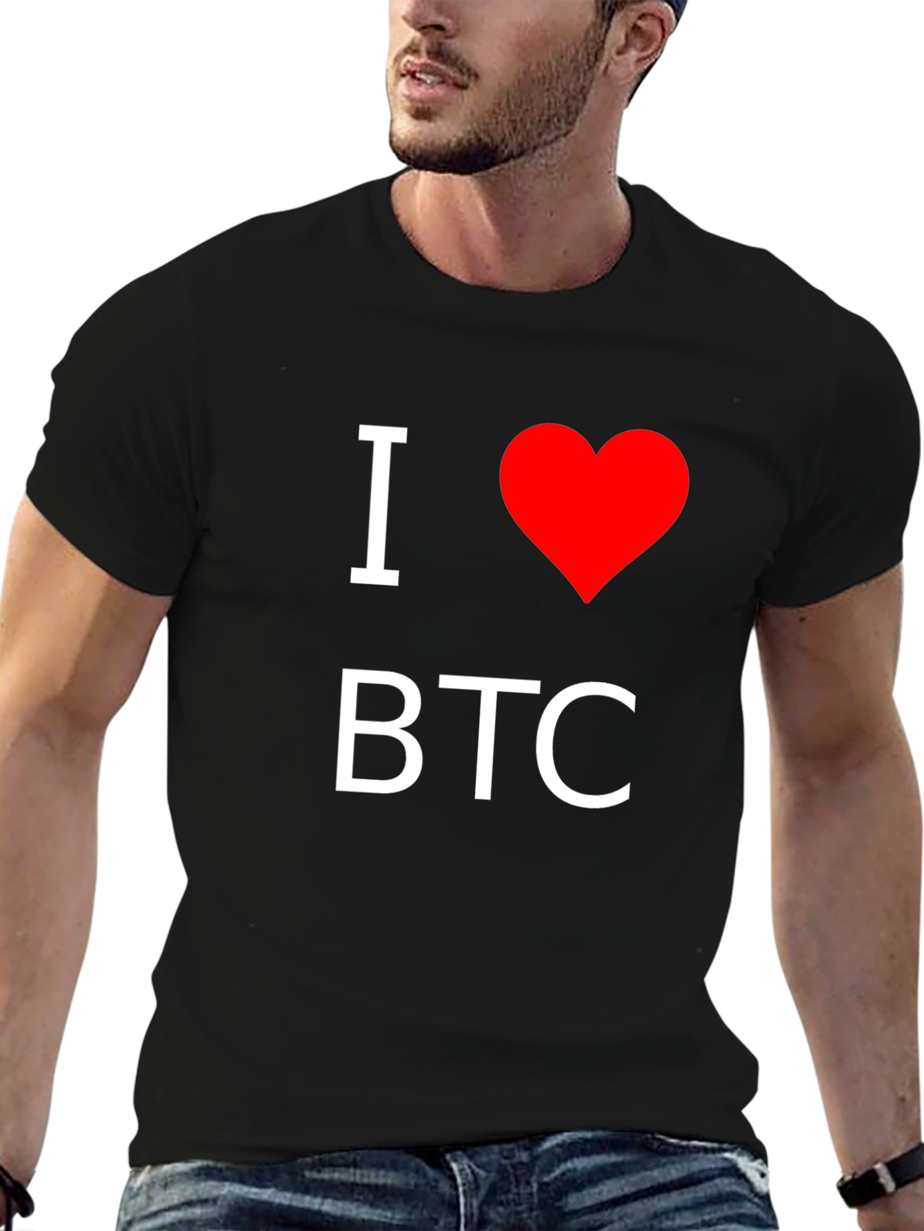 I Love BTC T-Shirt - Black Crypto Tee
