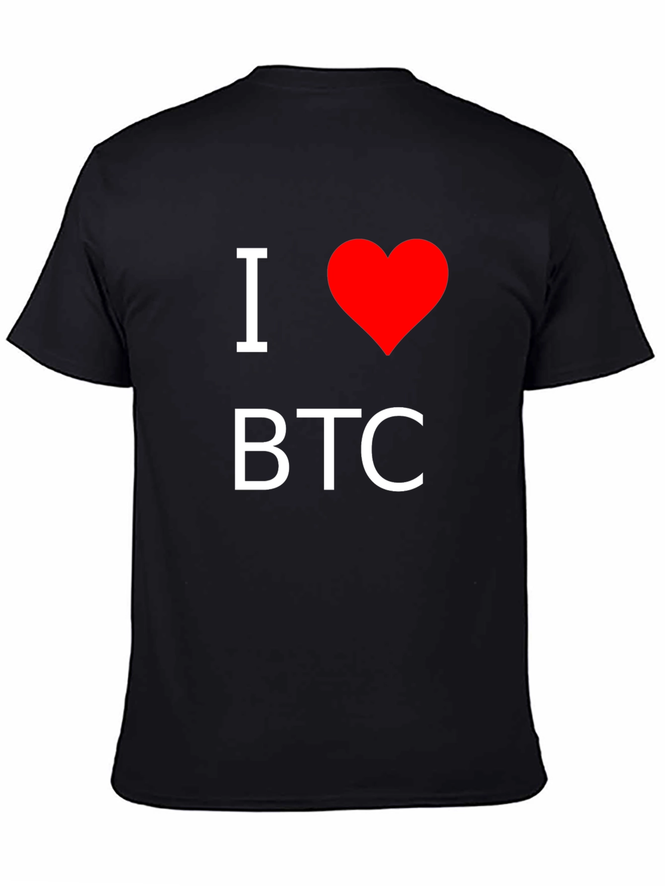 I Love BTC T-Shirt - Black Crypto Tee
