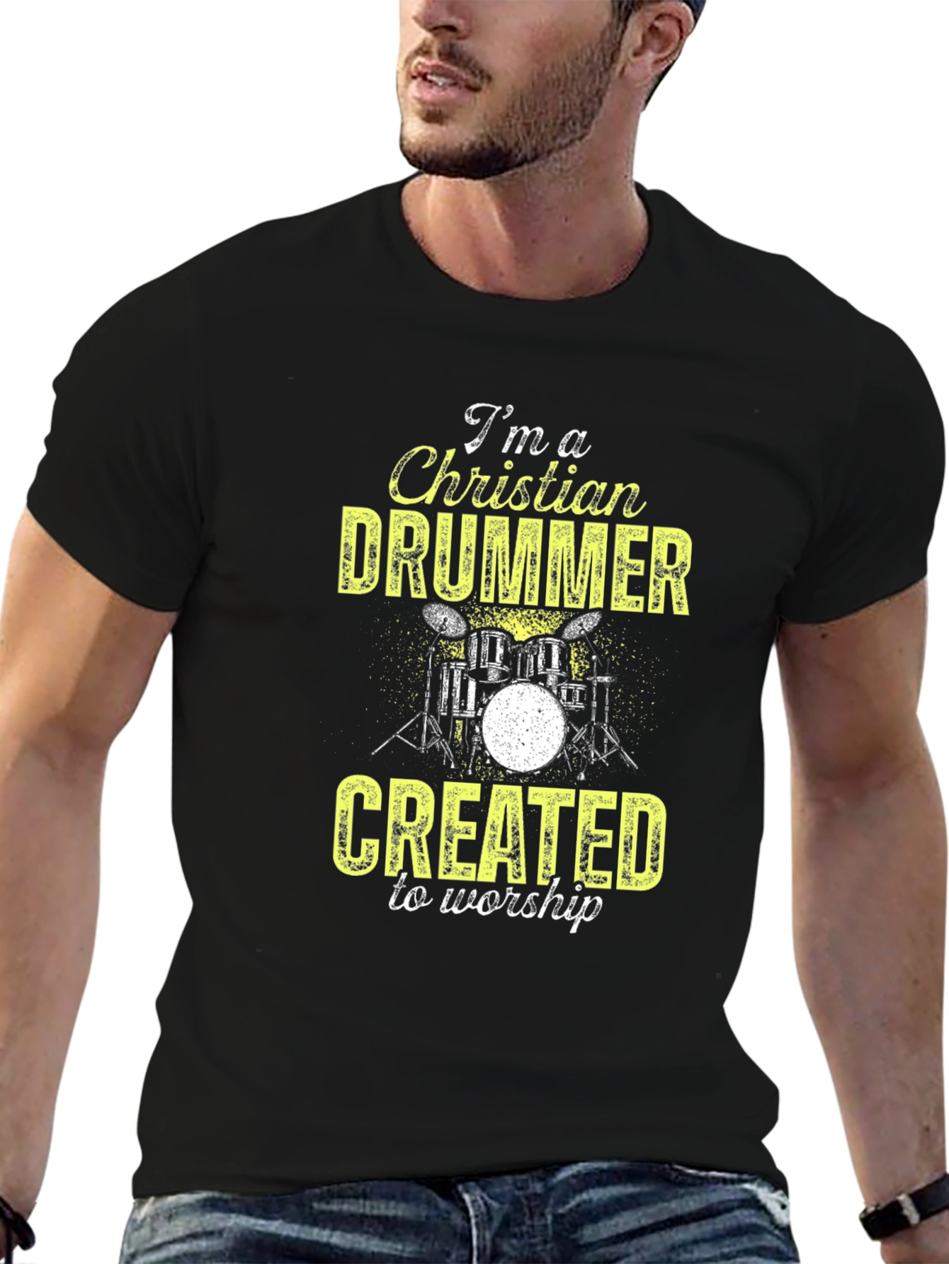 Christian Drummer T-Shirt - Worship Music Tee