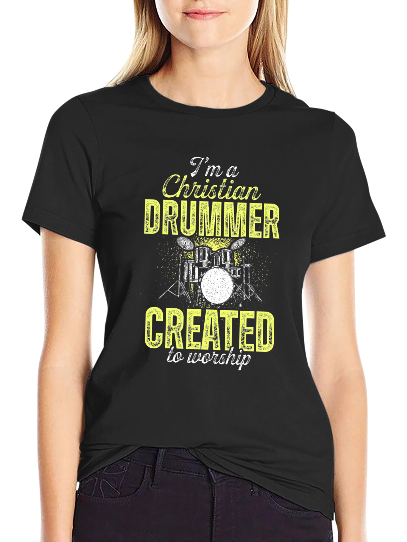 Christian Drummer T-Shirt - Worship Music Tee