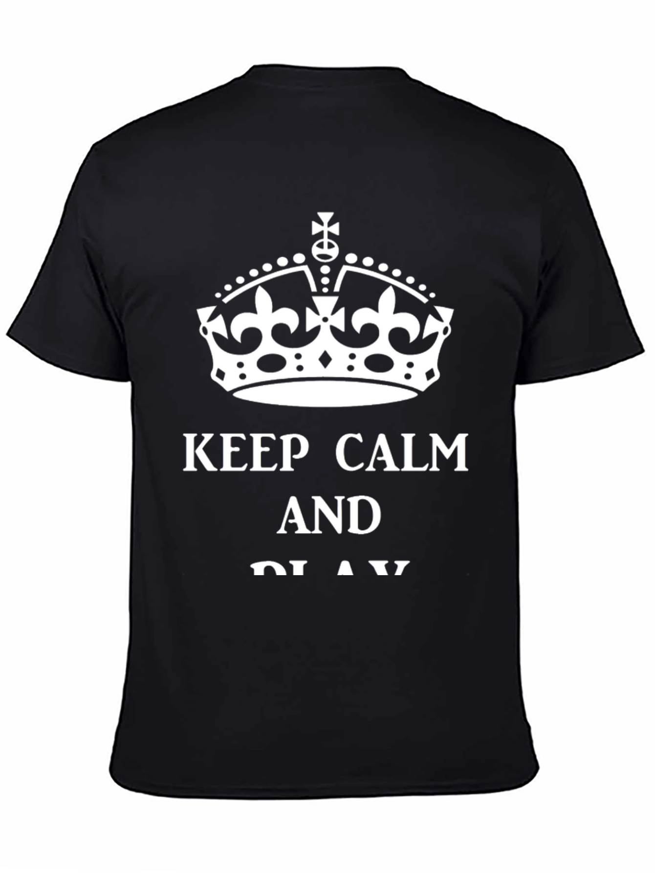 Keep Calm Crown Graphic Tee - Black