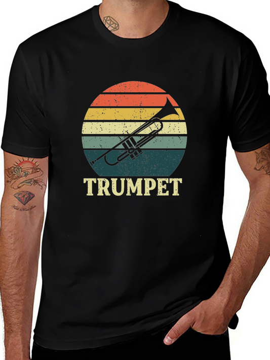Retro Trumpet T-Shirt - Vintage Style Musical Tee