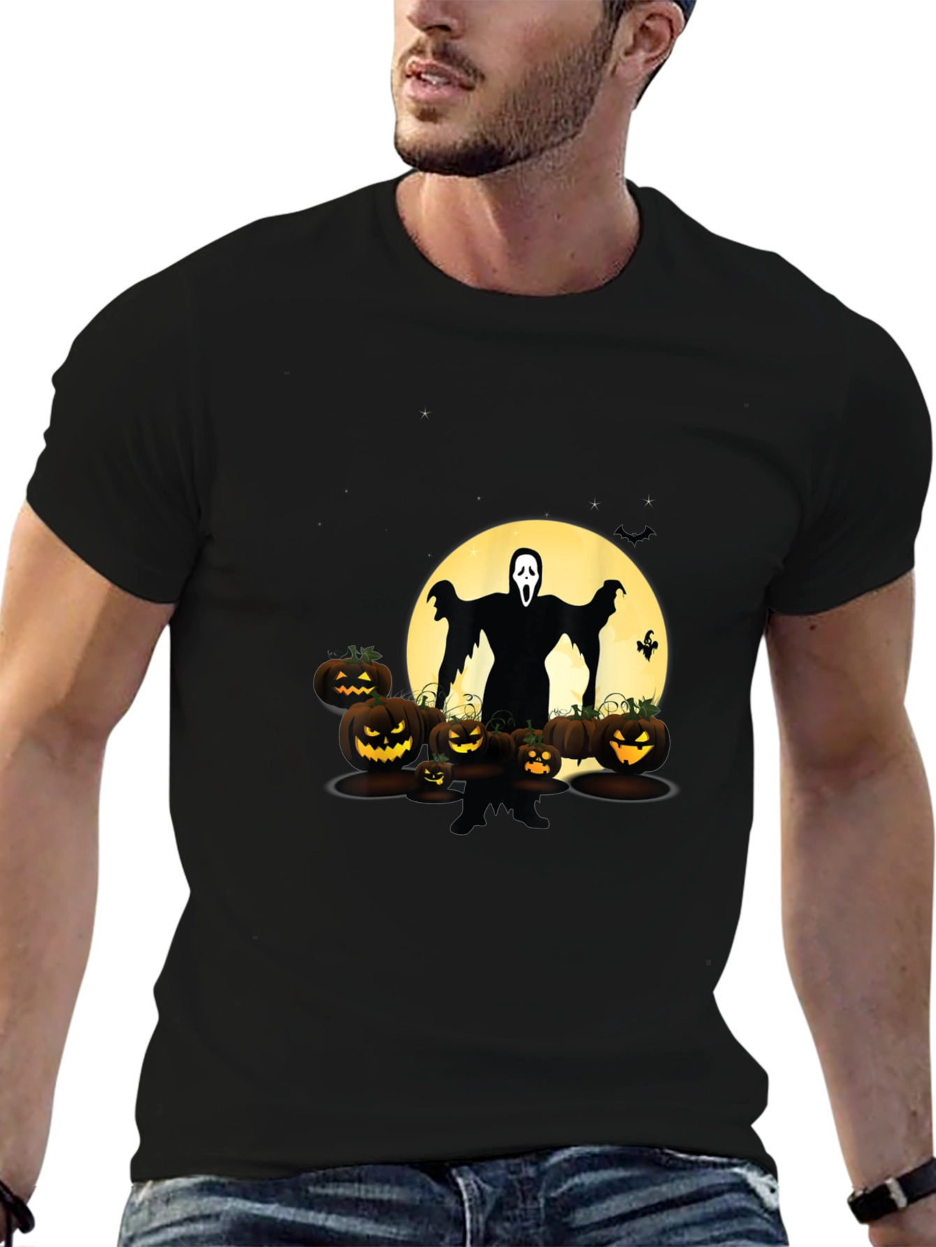 Spooky Season T-Shirt - Ghost & Pumpkins
