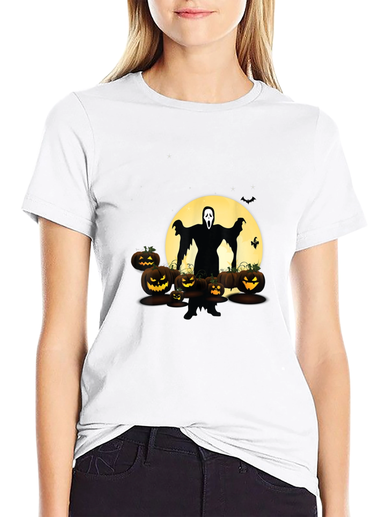 Spooky Season T-Shirt - Ghost & Pumpkins