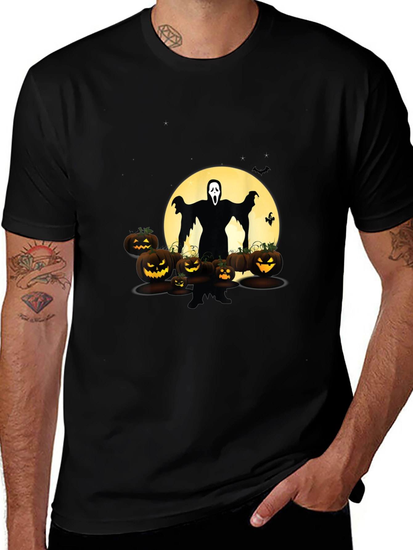 Spooky Season T-Shirt - Ghost & Pumpkins