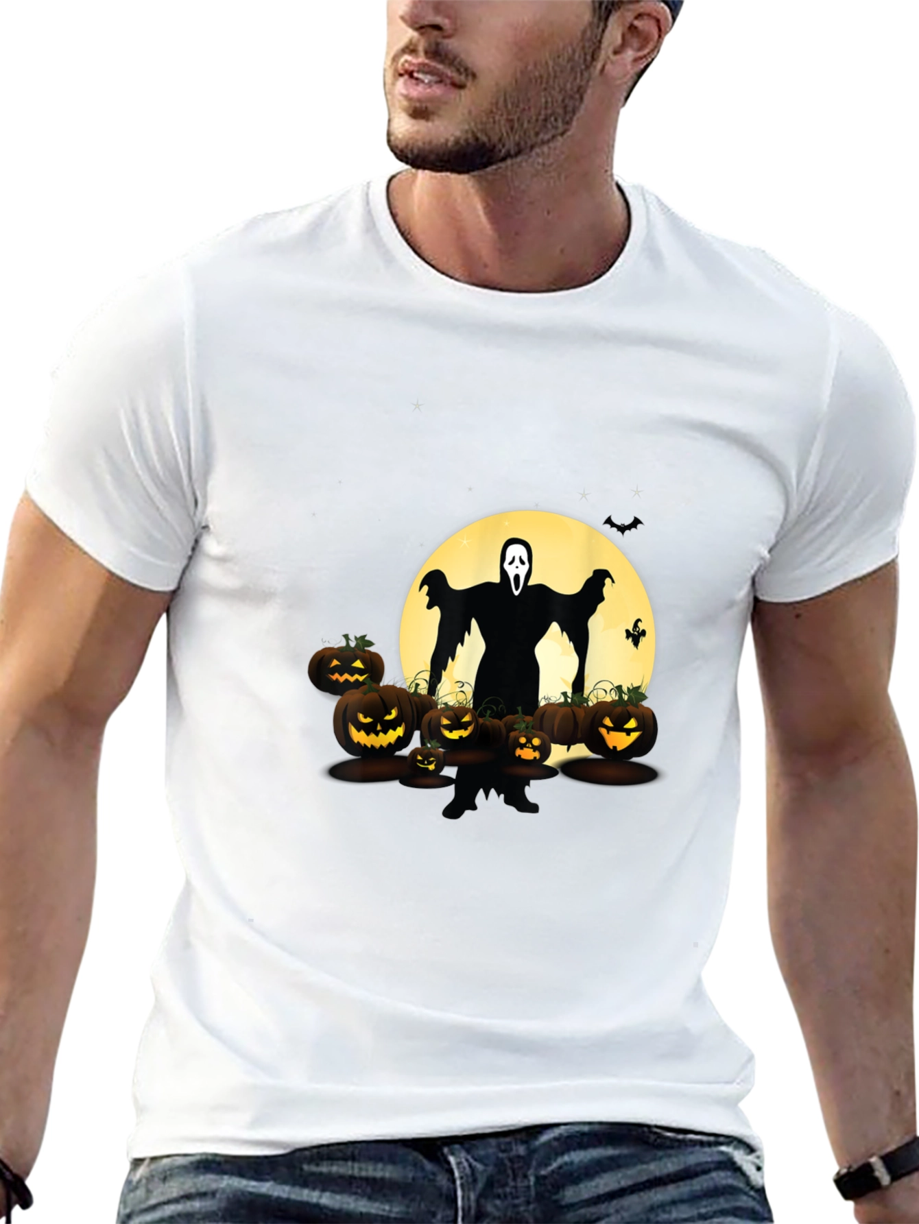 Spooky Season T-Shirt - Ghost & Pumpkins
