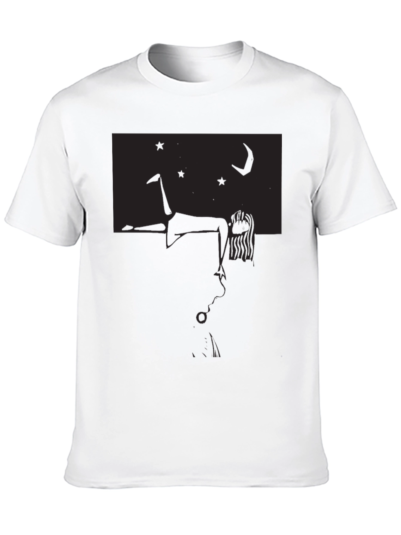 Dreamscape Graphic Tee - Black Cotton Shirt