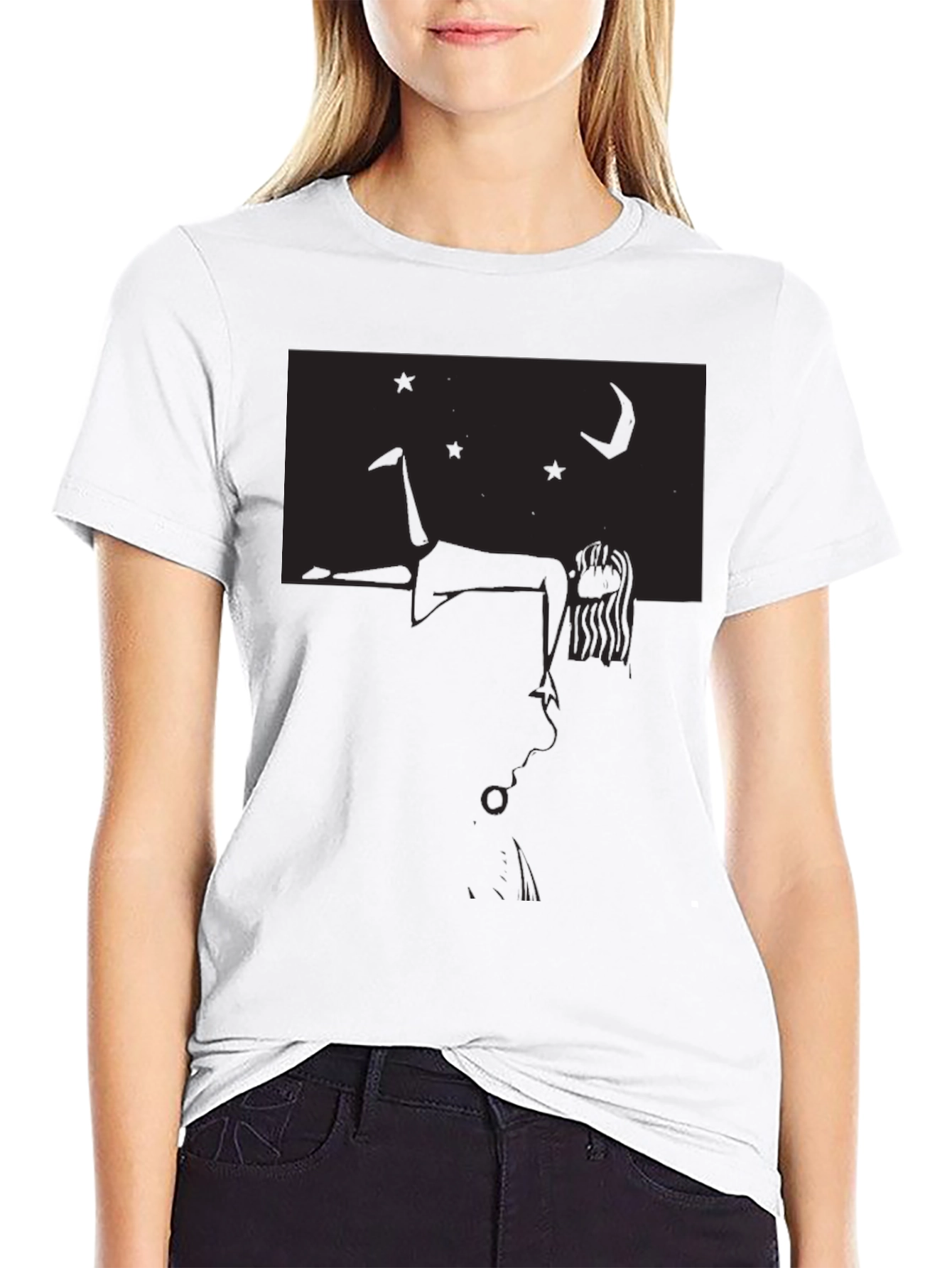 Dreamscape Graphic Tee - Black Cotton Shirt
