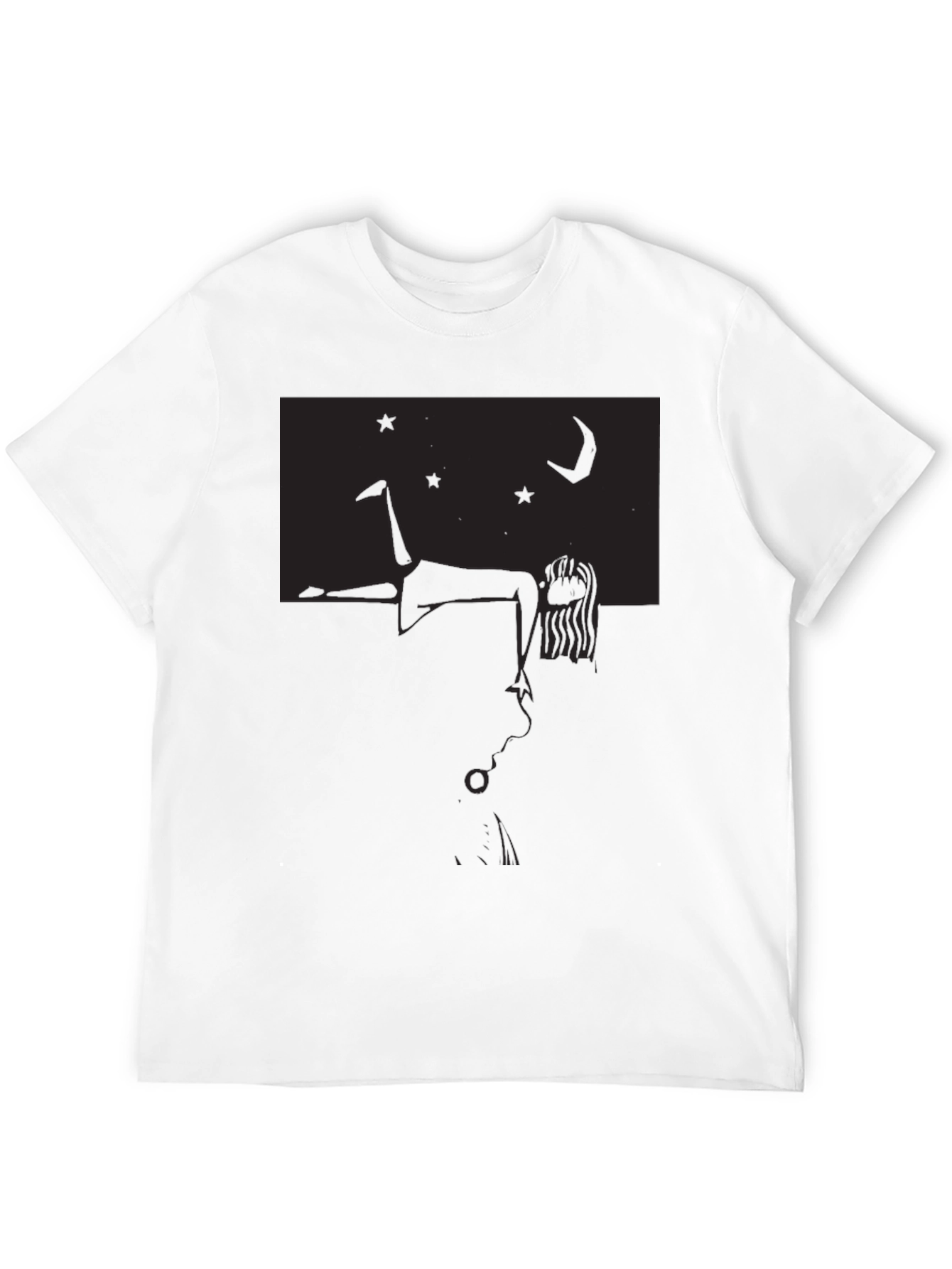 Dreamscape Graphic Tee - Black Cotton Shirt