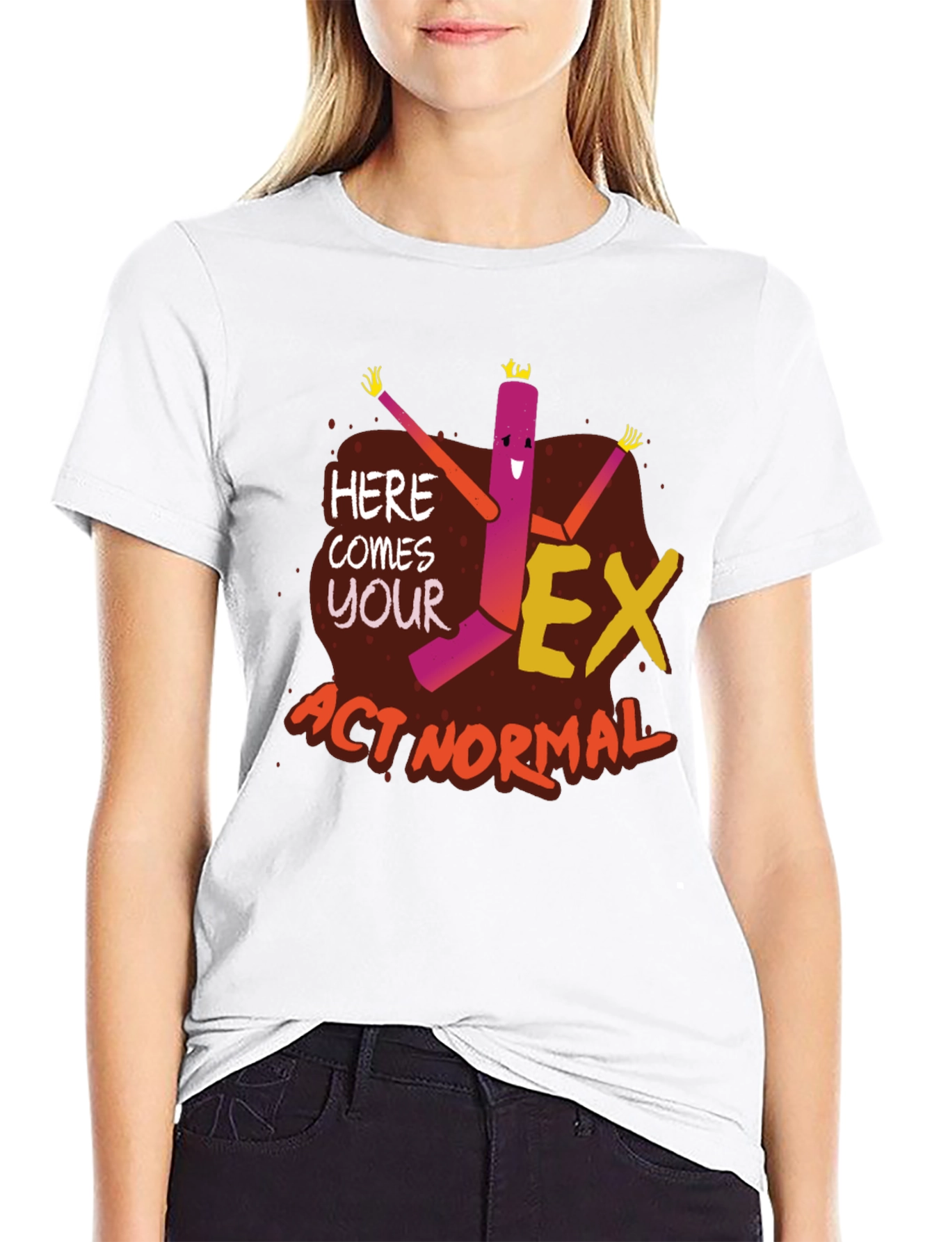 Here Comes Your Ex Act Normal Graphic Tee