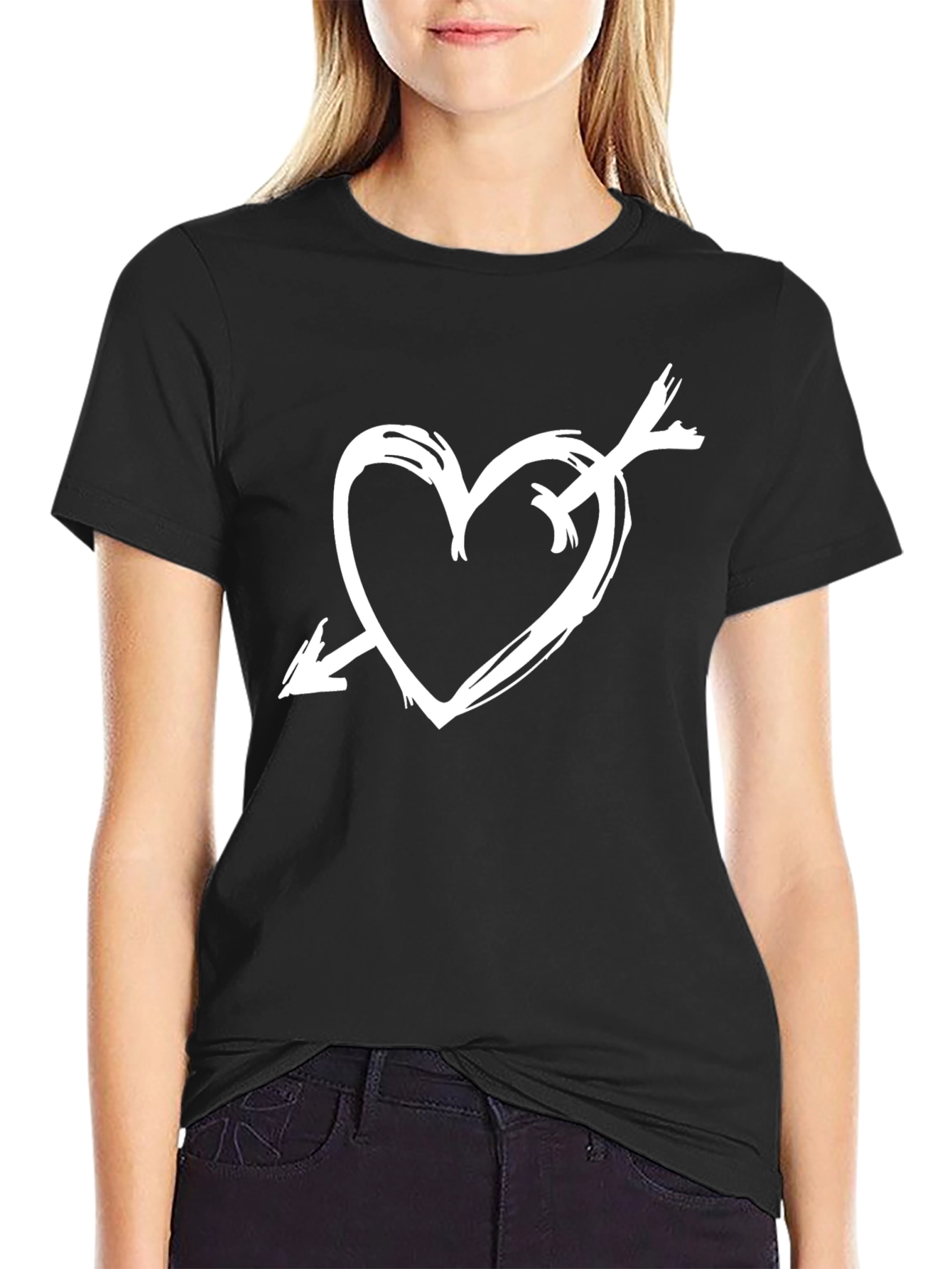 Heart Arrow Graphic Tee - Stylish Casual Wear