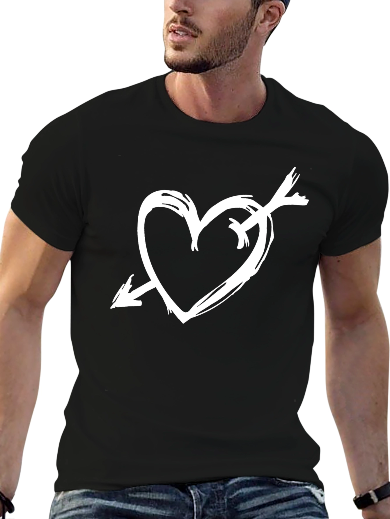 Heart Arrow Graphic Tee - Stylish Casual Wear