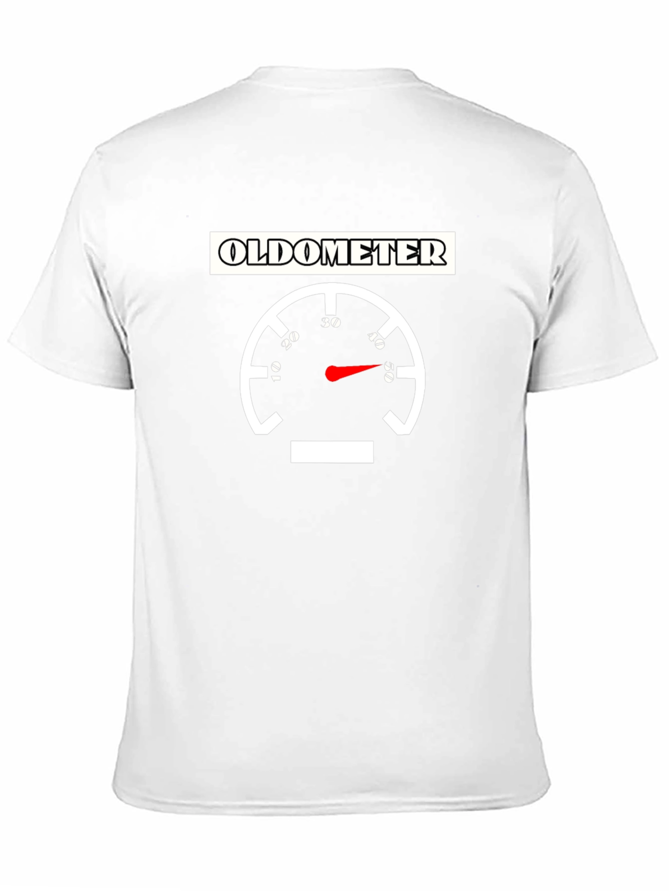 Oldometer Gauge Funny Birthday Graphic Tee - Black