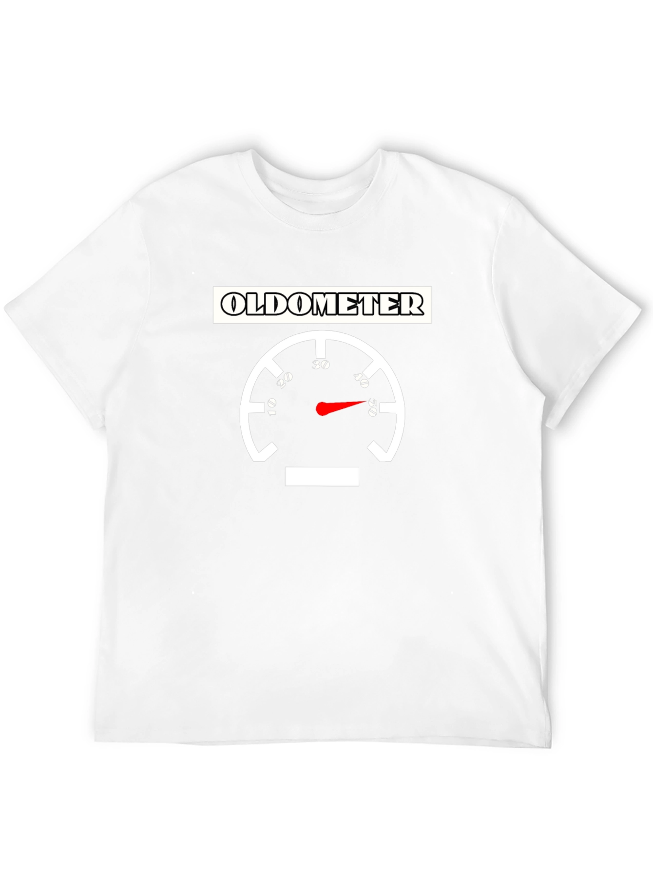 Oldometer Gauge Funny Birthday Graphic Tee - Black