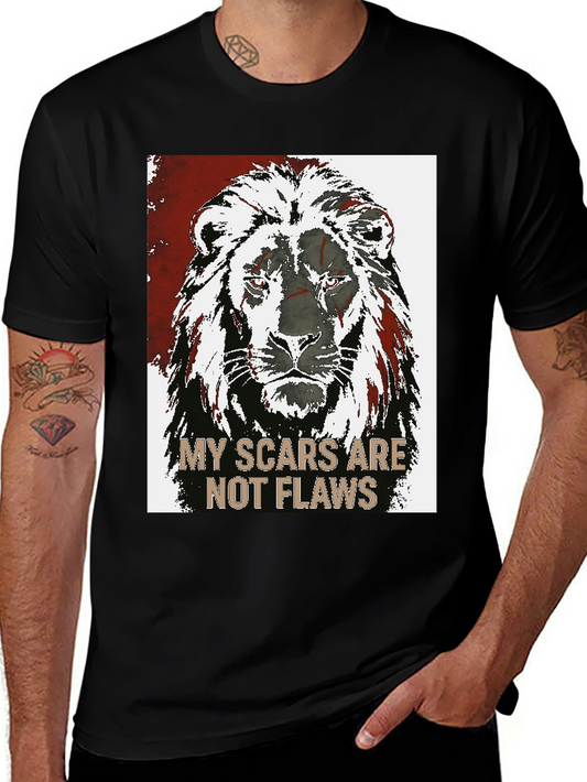 Lion Scars Graphic Tee - Unisex Black T-Shirt