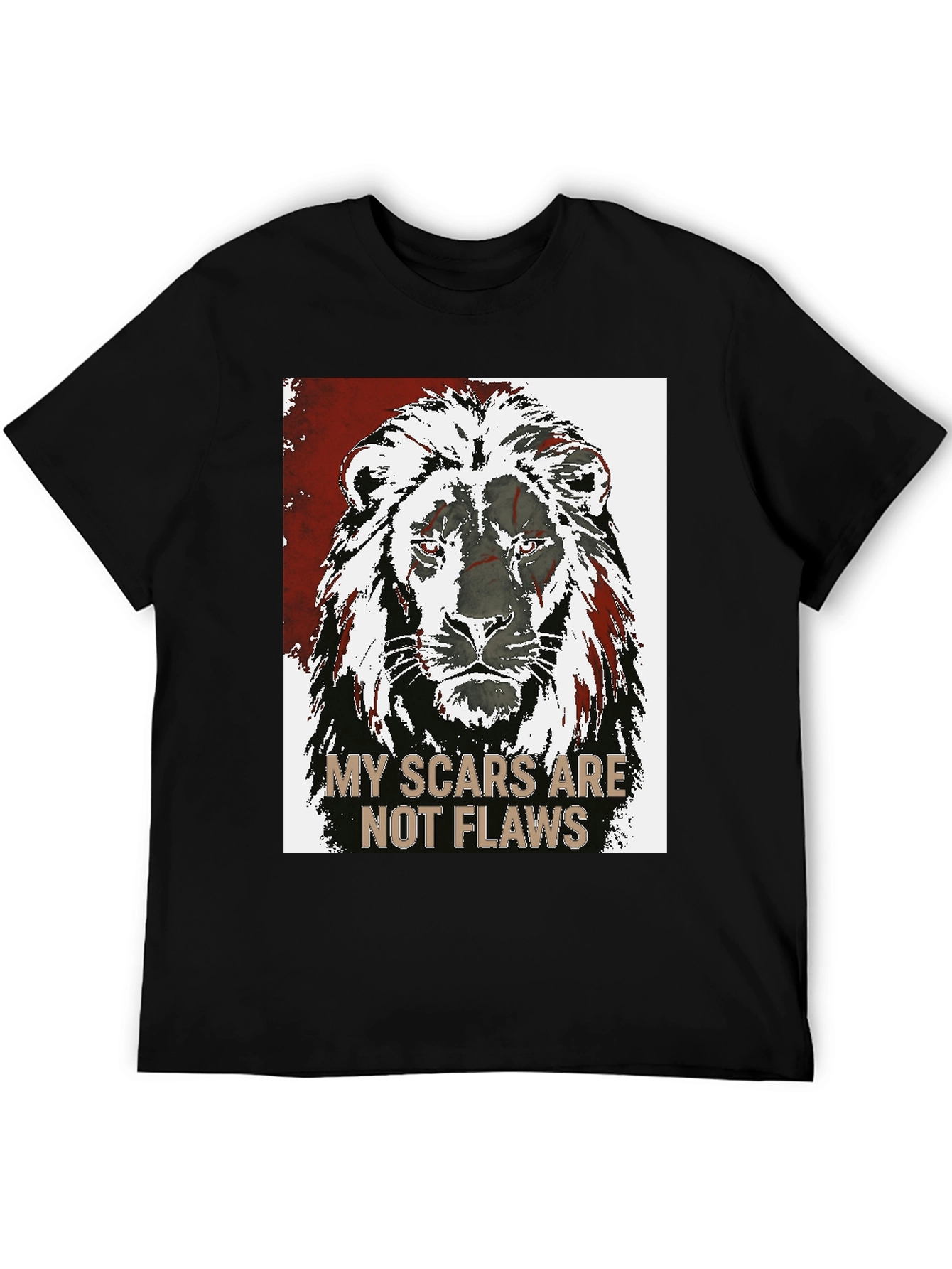 Lion Scars Graphic Tee - Unisex Black T-Shirt
