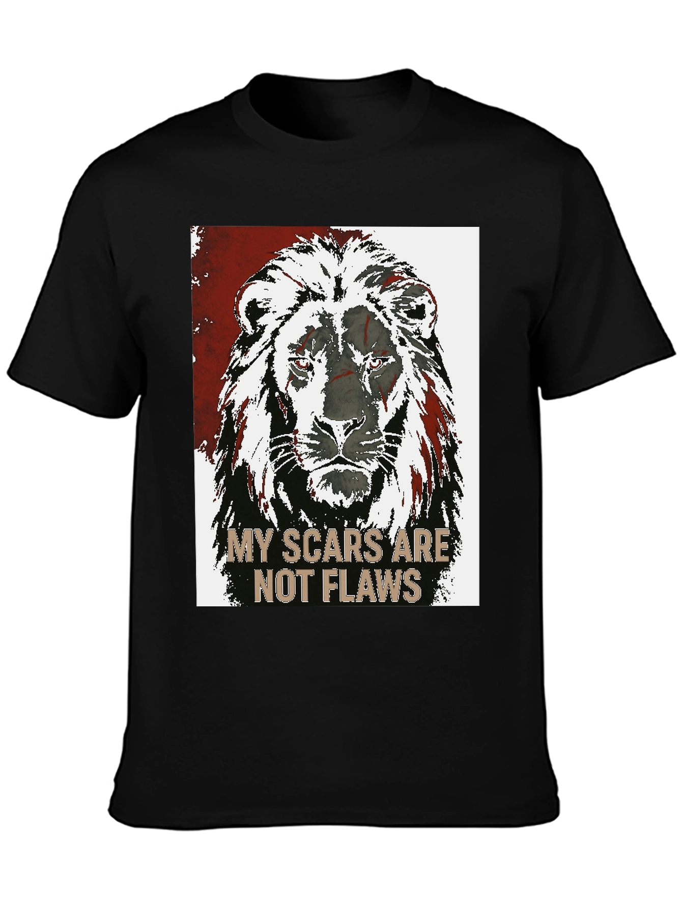 Lion Scars Graphic Tee - Unisex Black T-Shirt