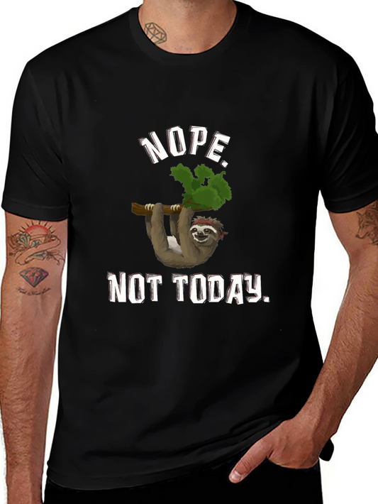 Nope Not Today Sloth Graphic Tee