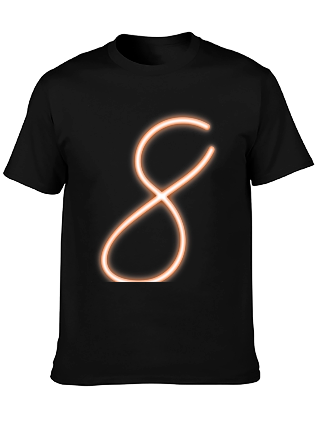 Neon Infinity Symbol Black T-Shirt
