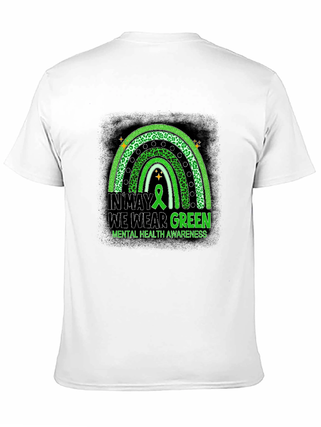 Mental Health Awareness Green Rainbow T-Shirt