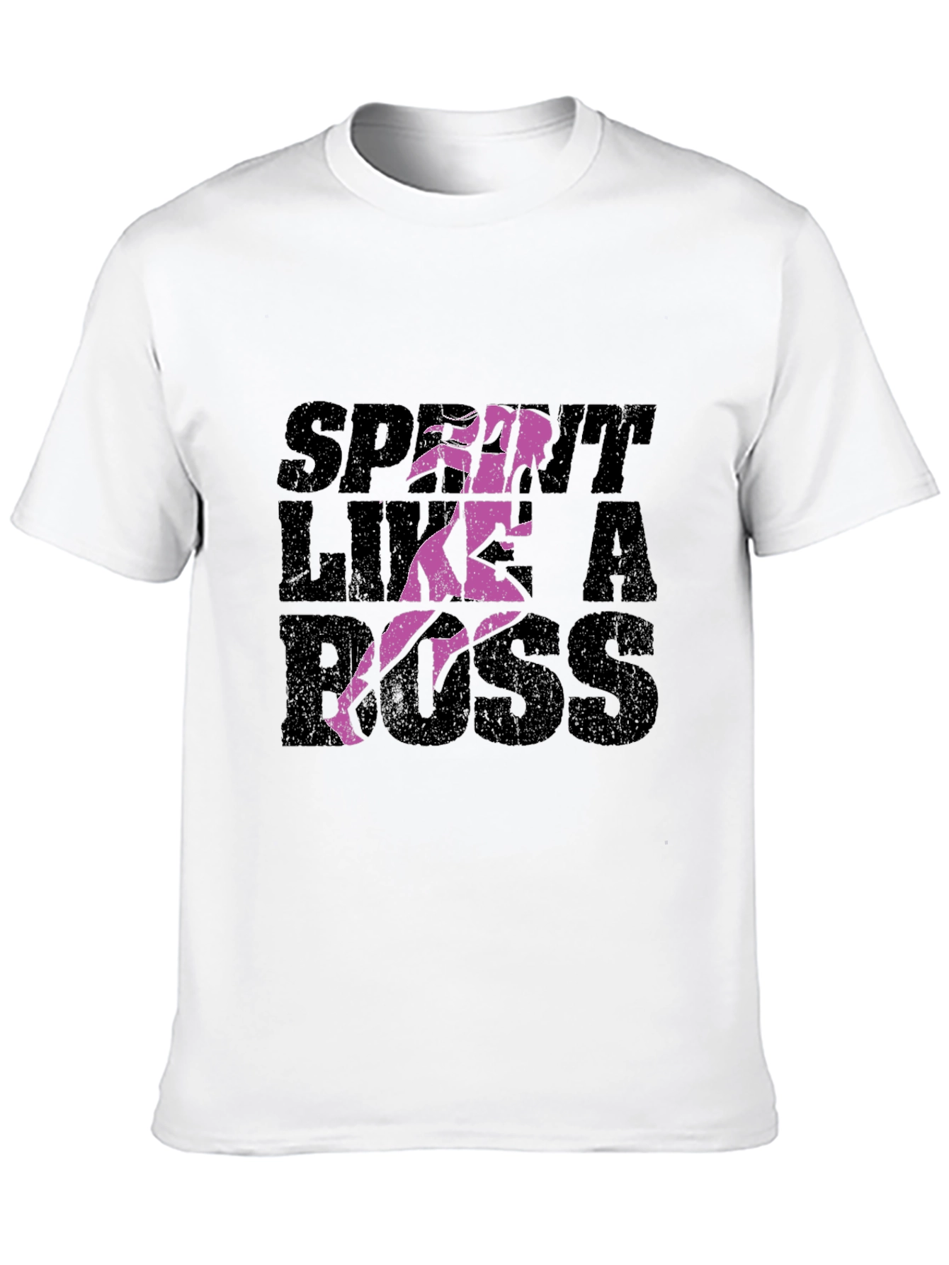 Sprint Like a Boss Graphic T-Shirt - Black