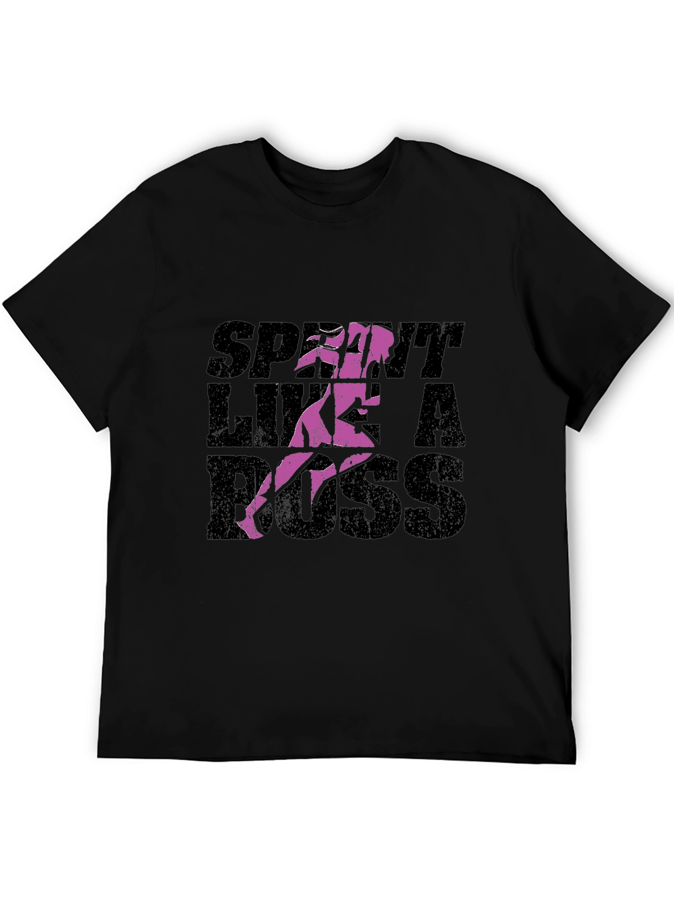 Sprint Like a Boss Graphic T-Shirt - Black