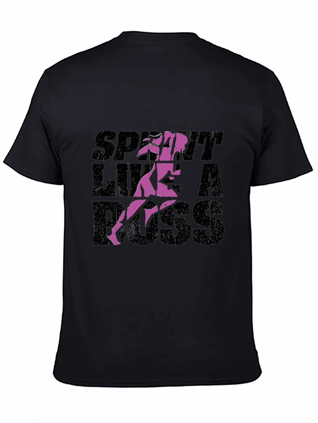 Sprint Like a Boss Graphic T-Shirt - Black