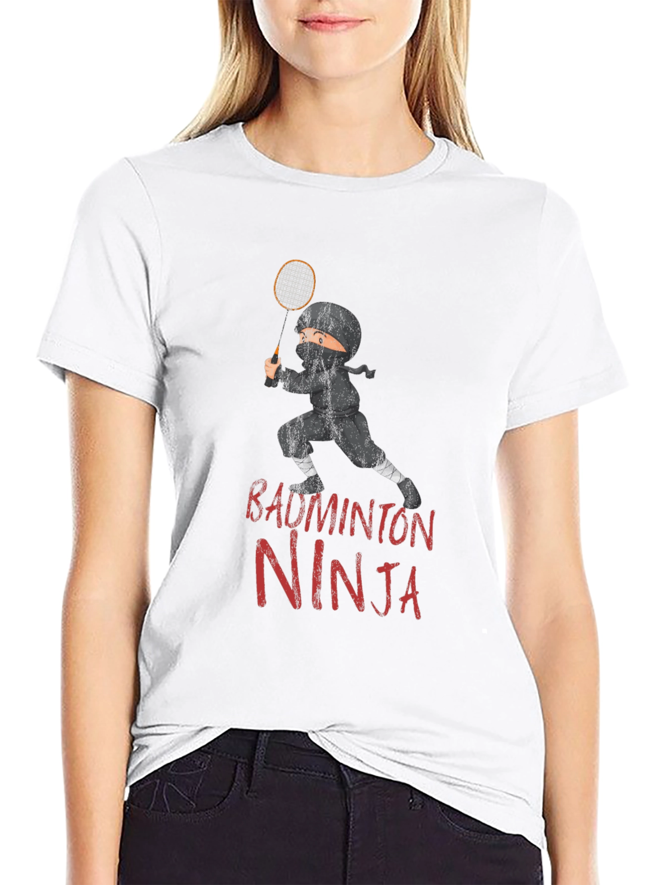 Badminton Ninja Graphic T-Shirt