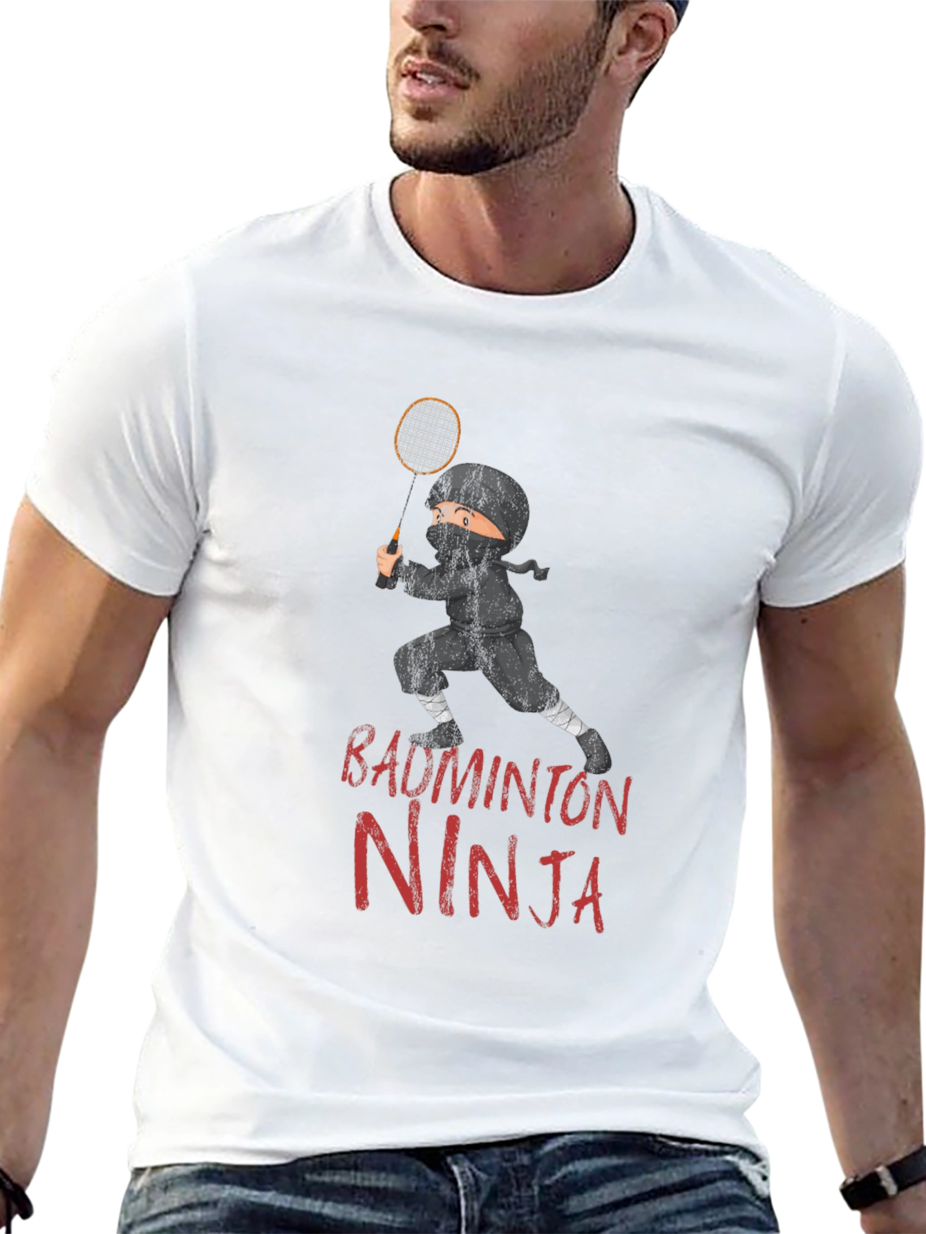 Badminton Ninja Graphic T-Shirt