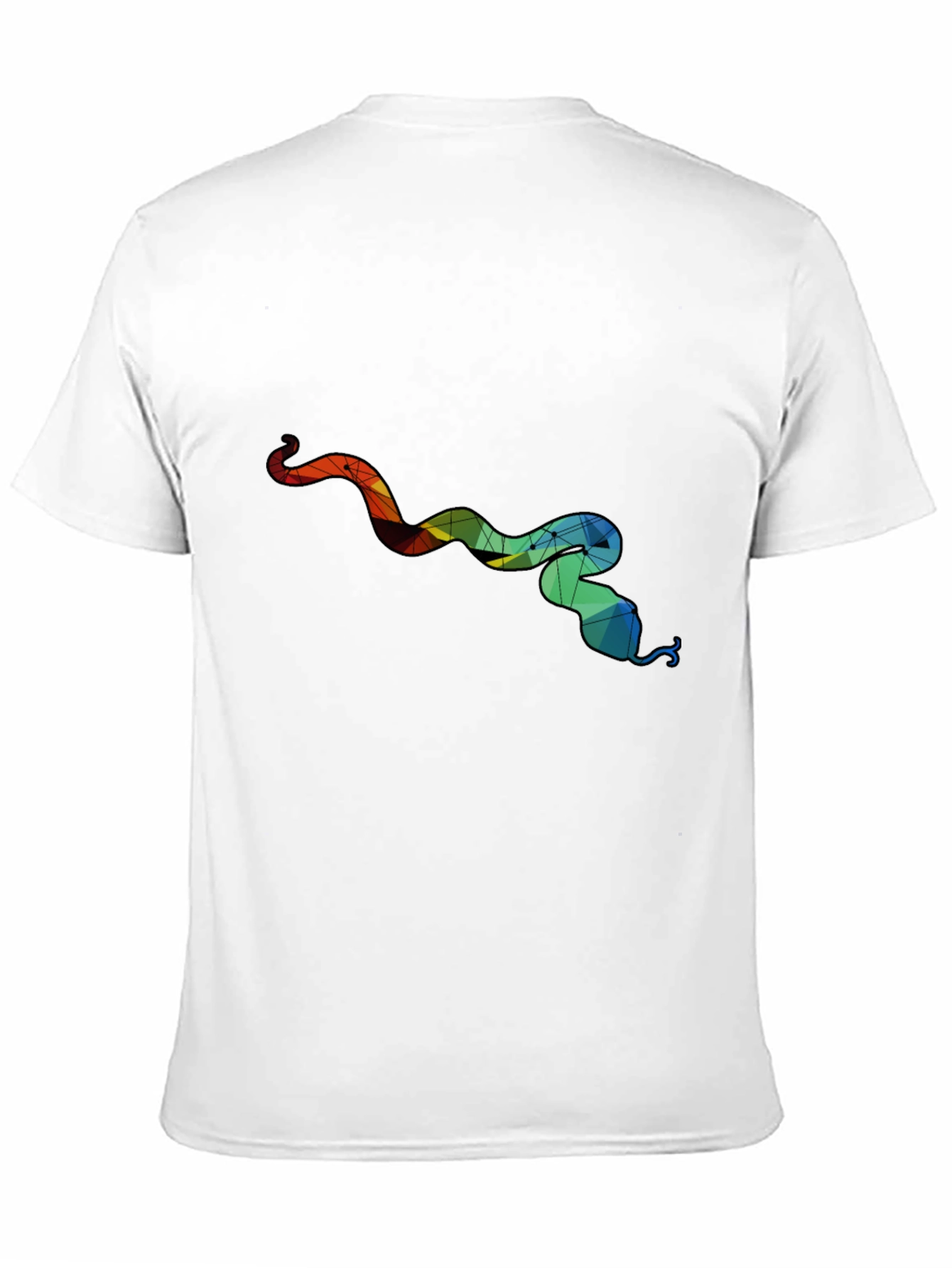 Geometric Snake Graphic Tee - Mens Black T-Shirt