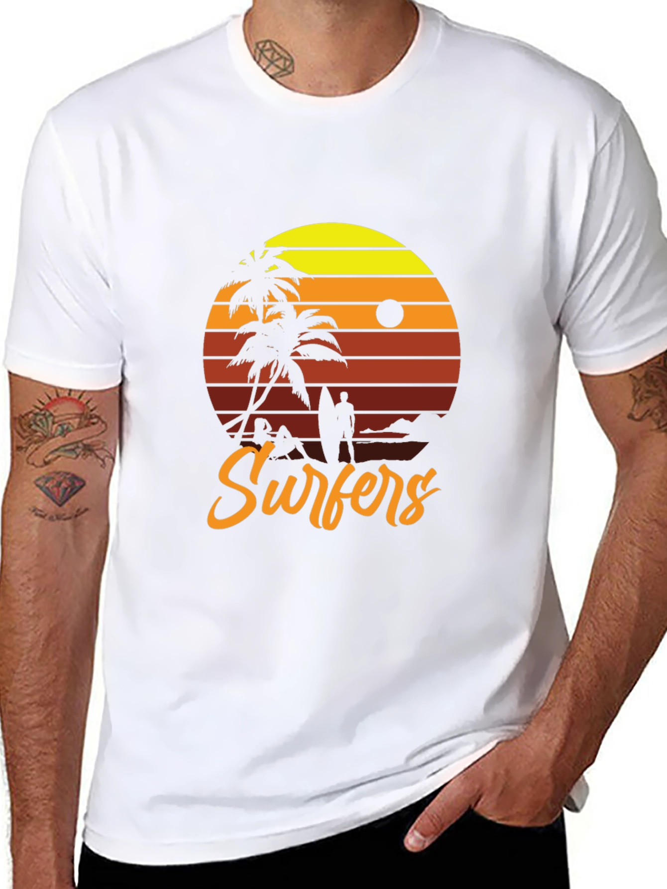 Retro Surfers Sunset T-Shirt