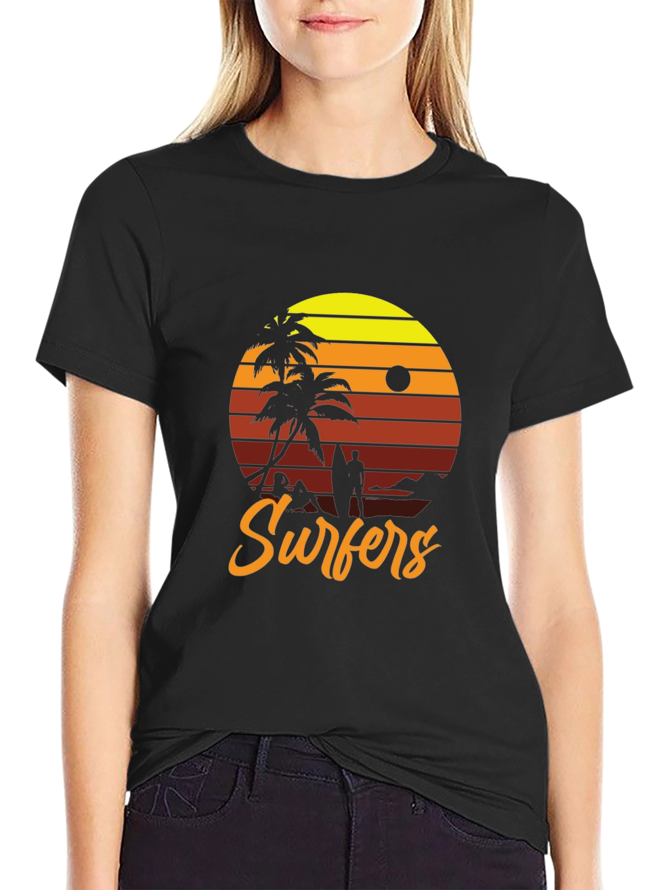 Retro Surfers Sunset T-Shirt