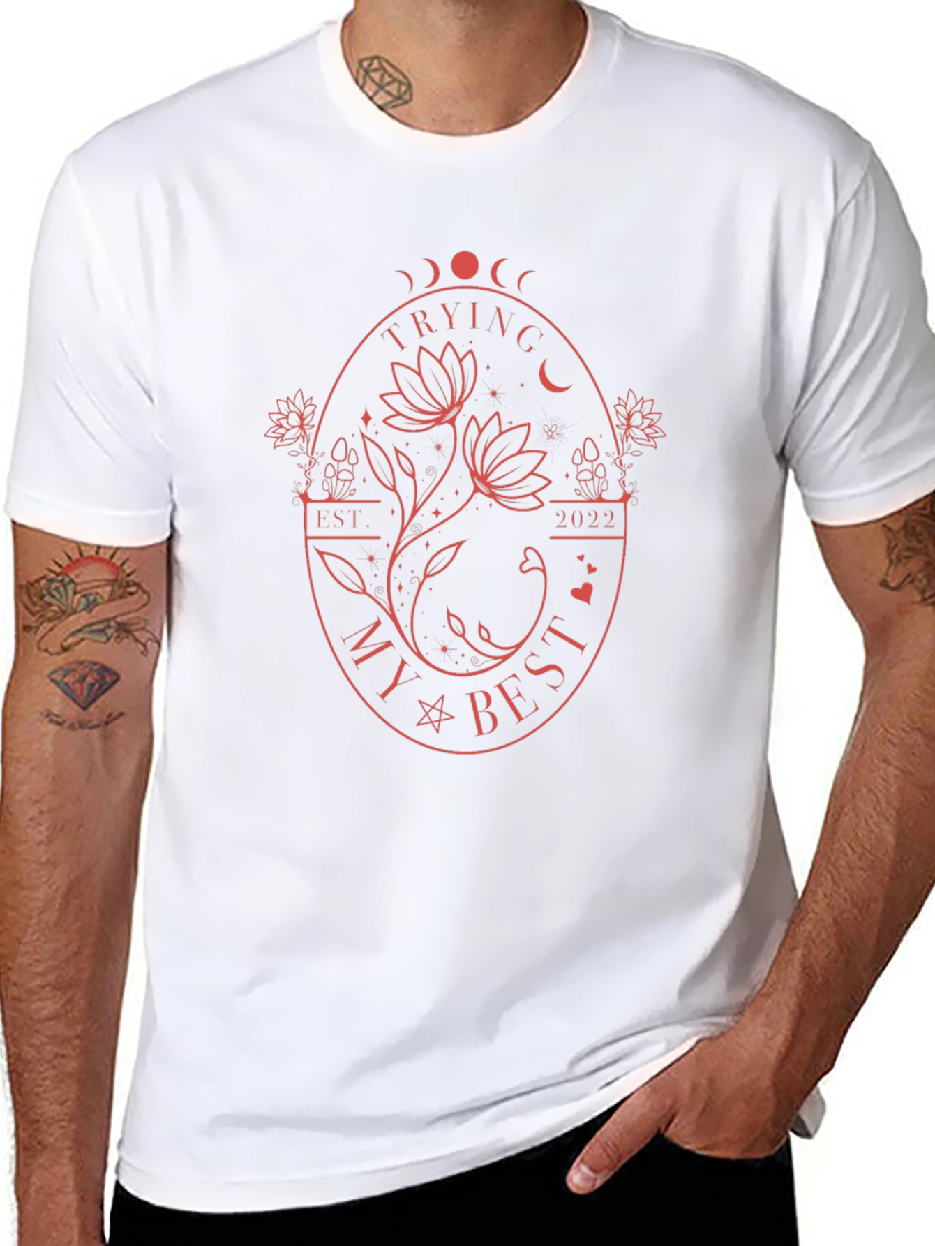 Trying My Best T-Shirt - Trendy Graphic Tee