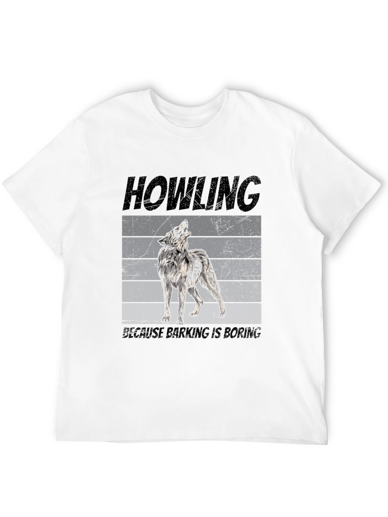 Howling Wolf Graphic Tee - Funny Animal Lover Shirt
