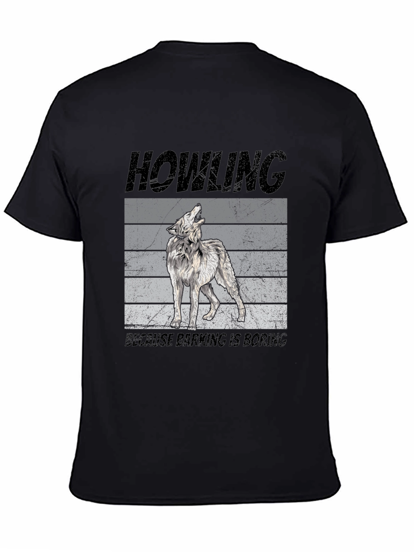 Howling Wolf Graphic Tee - Funny Animal Lover Shirt