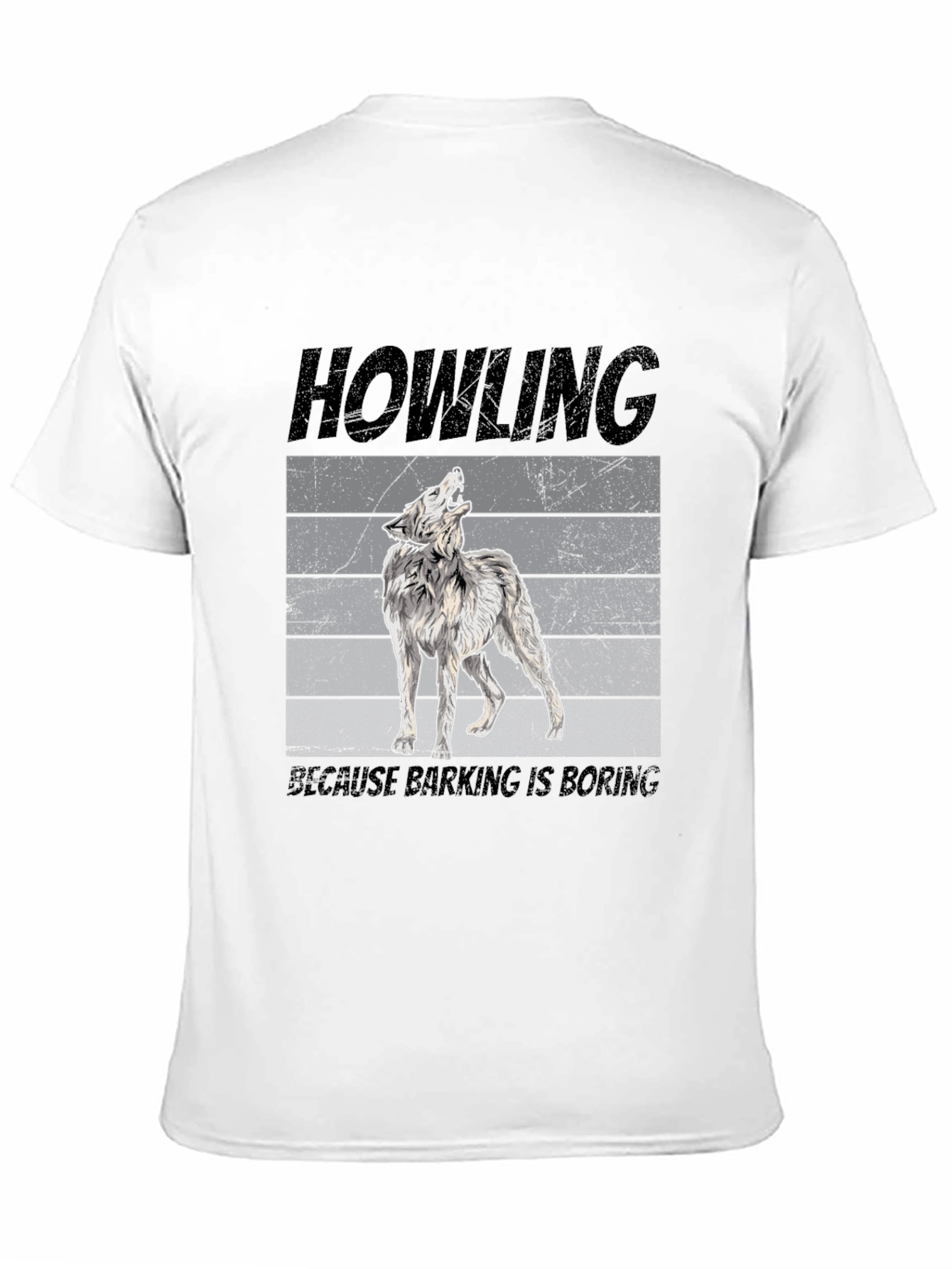 Howling Wolf Graphic Tee - Funny Animal Lover Shirt