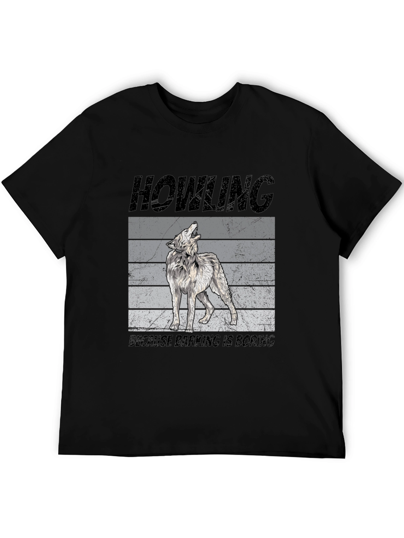 Howling Wolf Graphic Tee - Funny Animal Lover Shirt