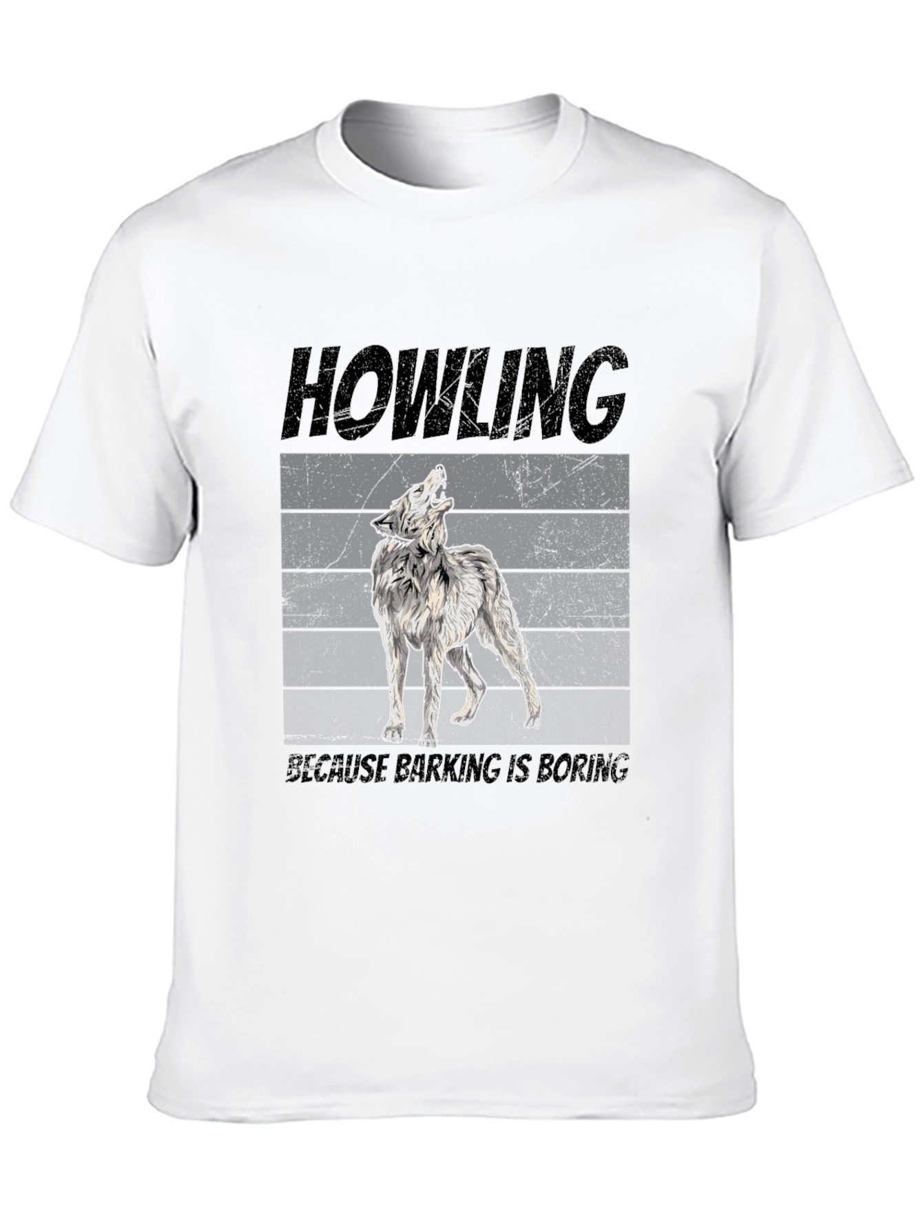 Howling Wolf Graphic Tee - Funny Animal Lover Shirt