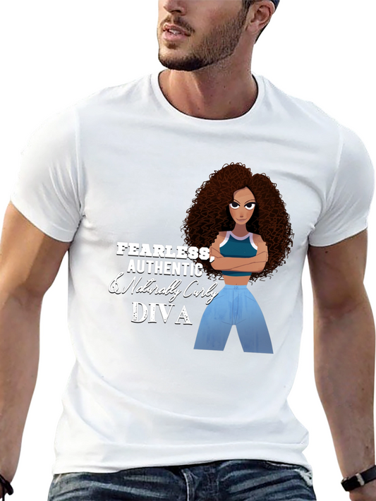 Fearless Diva Graphic Tee - Black