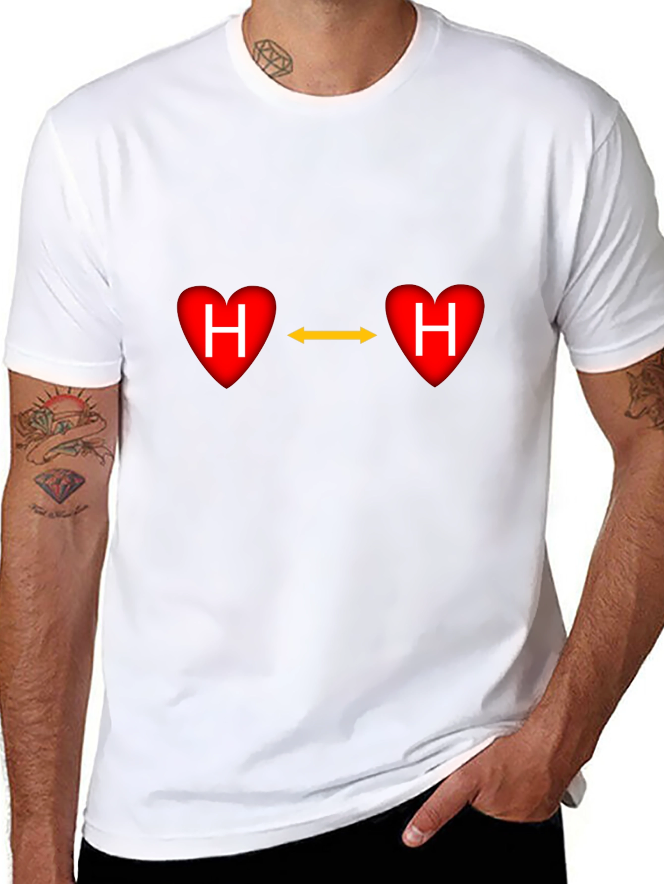 Hydrogen Bond Heart T-Shirt - Love Connection