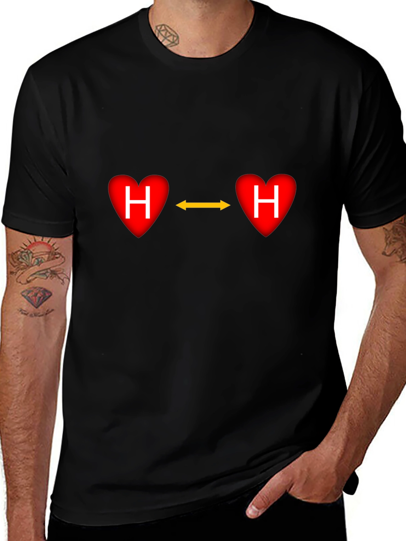 Hydrogen Bond Heart T-Shirt - Love Connection