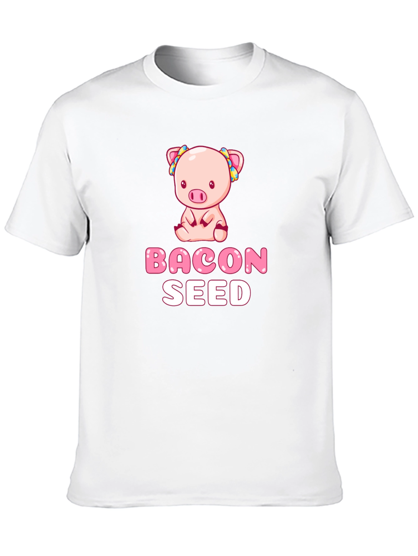 Bacon Seed Pig Graphic Black T-Shirt