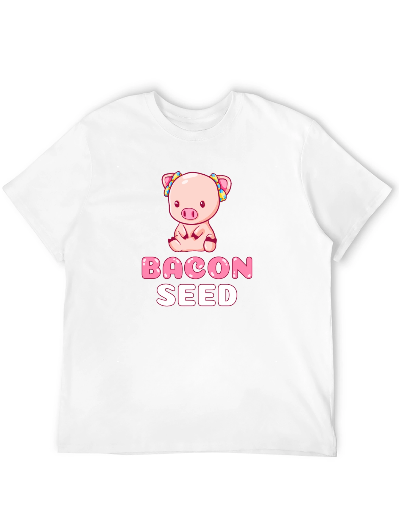 Bacon Seed Pig Graphic Black T-Shirt