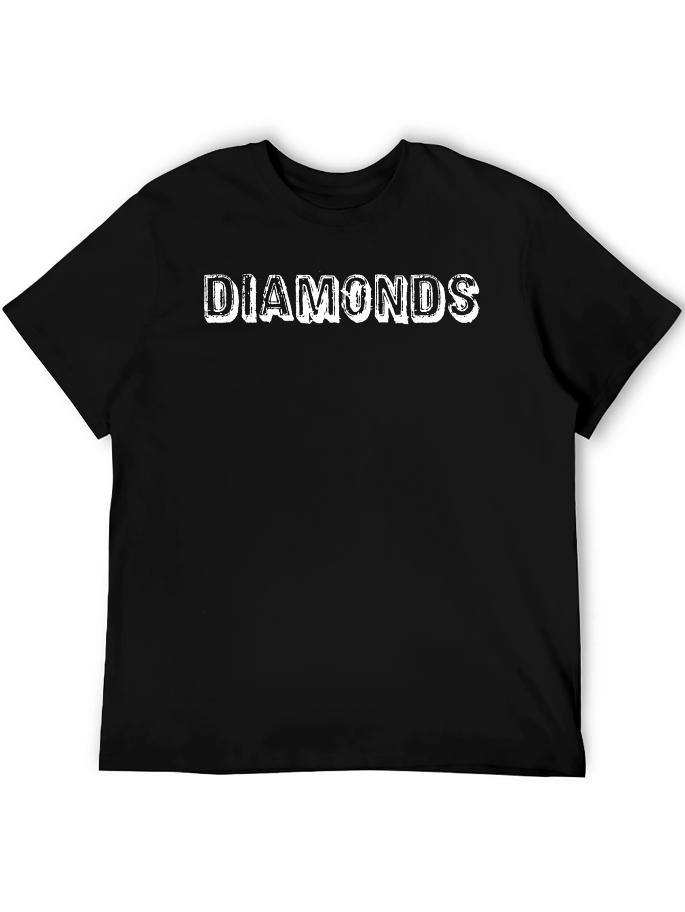 Diamonds Graphic T-Shirt - Casual Black Tee