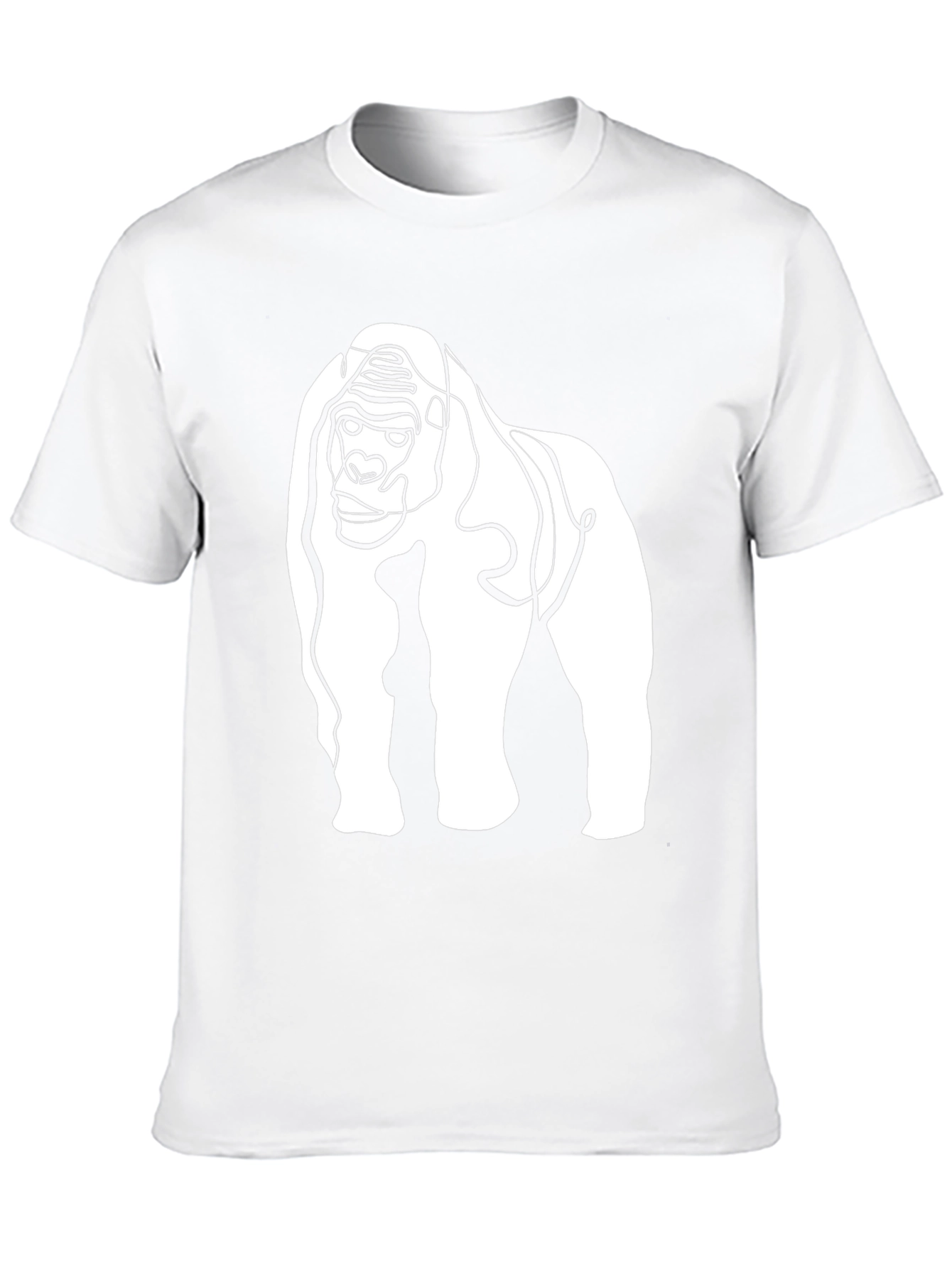 Gorilla Line Art Graphic Tee - Modern Style