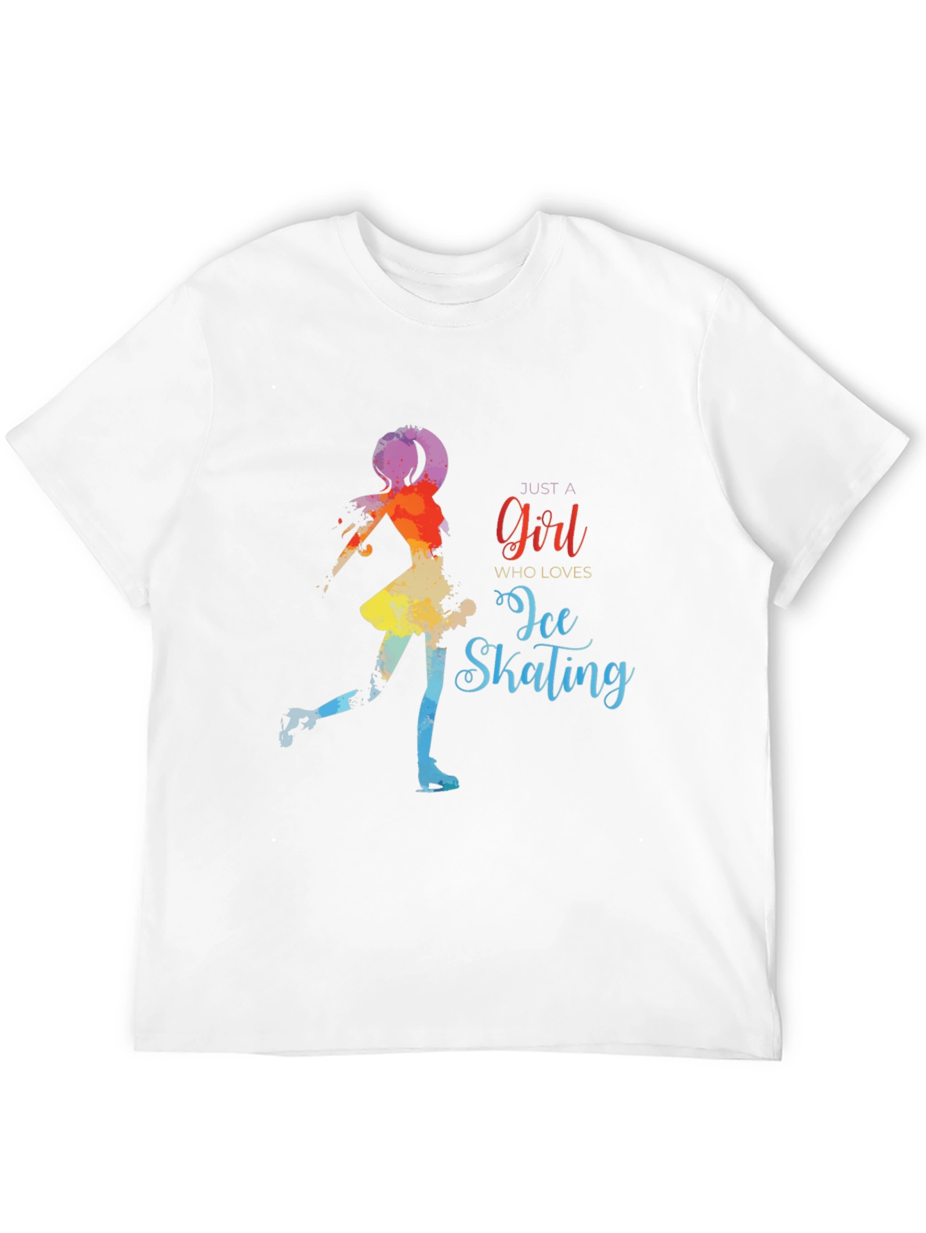 Ice Skating Girl Black T-Shirt