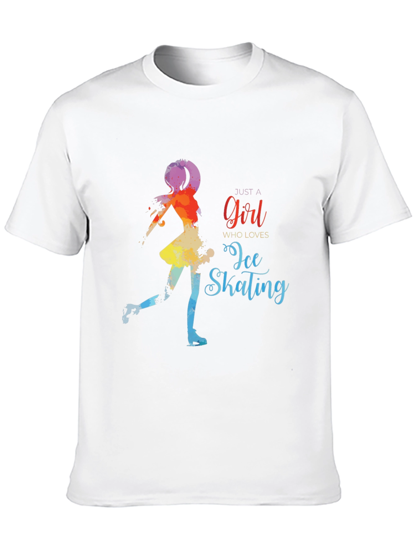 Ice Skating Girl Black T-Shirt