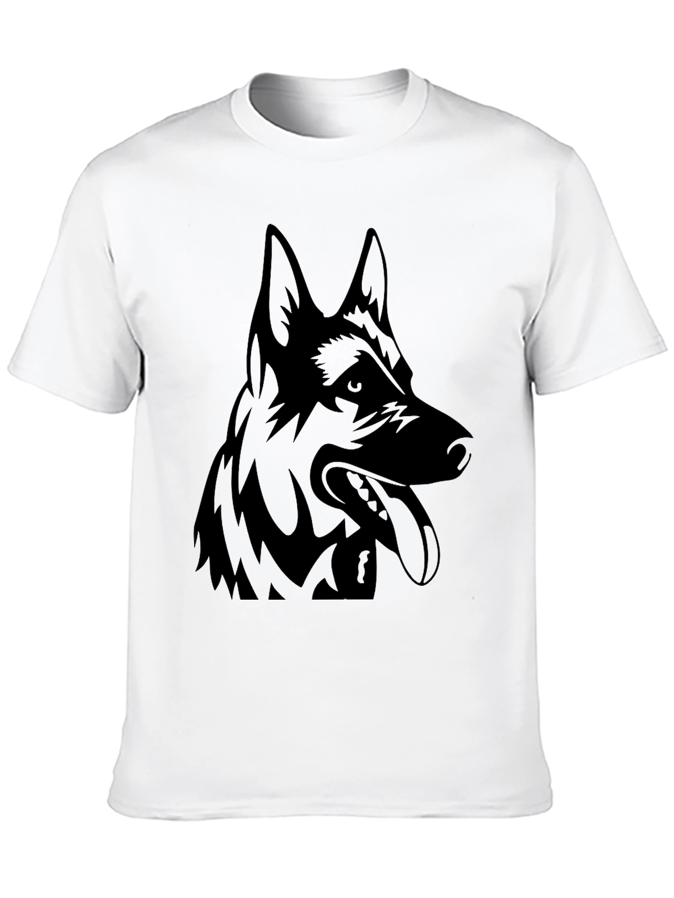 Black T-Shirt with German Shepherd Graphic