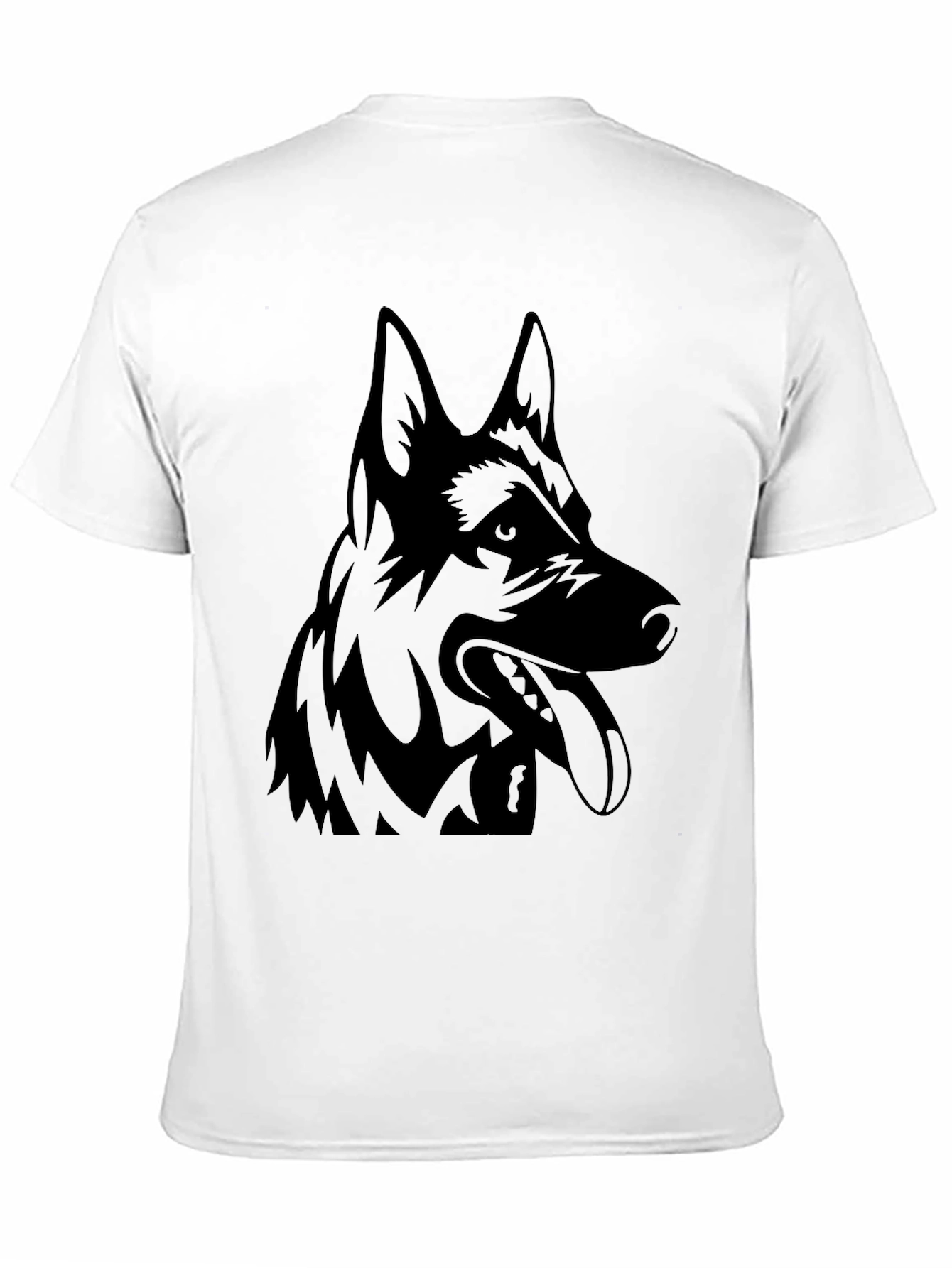 Black T-Shirt with German Shepherd Graphic